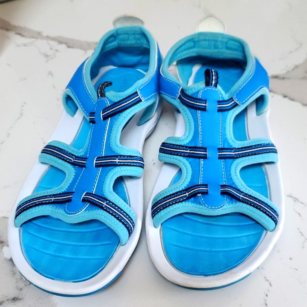 Lands' End Women's Sea Blue Sandals - Size 8